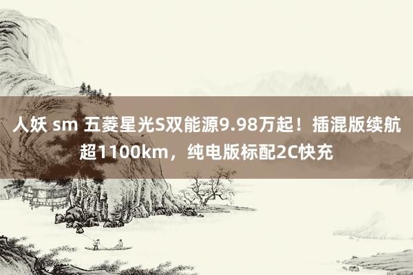 人妖 sm 五菱星光S双能源9.98万起！插混版续航超1100km，纯电版标配2C快充