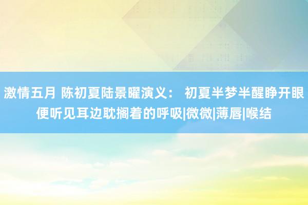 激情五月 陈初夏陆景曜演义： 初夏半梦半醒睁开眼便听见耳边耽搁着的呼吸|微微|薄唇|喉结